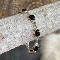 Zilveren armband black onyx Ziva Zilveren armband black onyx Ziva