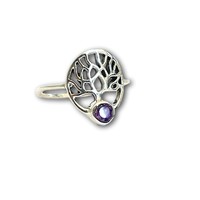 Zilveren ring Amethist tree of life Zilveren ring Amethist tree of life
