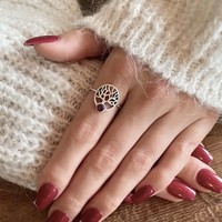 Zilveren ring Amethist tree of life Zilveren ring Amethist tree of life
