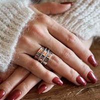 Zilveren Boho ring Margaretha Zilveren Boho ring Margaretha