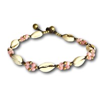 Enkelbandje schelpjes roze Enkelbandje schelpjes roze