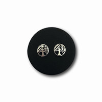 Zilveren oorknopjes tree of life Zilveren oorknopjes tree of life