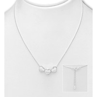 Zilveren ketting 3 little love hearts Zilveren ketting 3 little love hearts