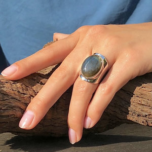 Bruin Vluchtig Vegetatie Ringen met natuursteen [Ruim aanbod] - Leelavadee Jewelry