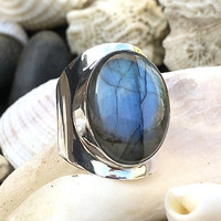 Labradoriet ring Anello Labradoriet ring Anello