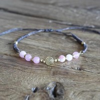 Enkelbandje roze swirly Enkelbandje roze swirly