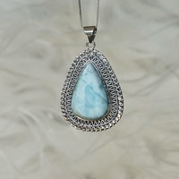 Zilveren hanger Larimar Alwar Zilveren hanger Larimar Alwar