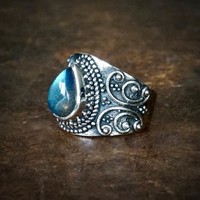 Zilveren ring Labradoriet Manisha Zilveren ring Labradoriet Manisha