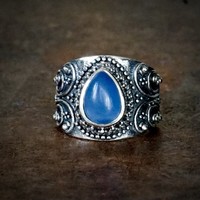 Zilveren ring Blauwe Chalcedoon Divya Zilveren ring Blauwe Chalcedoon Divya