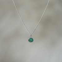 Zilveren ketting Smaragd Zilveren ketting Smaragd