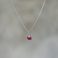 Zilveren ketting Robijn Zilveren ketting Robijn