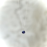 Zilveren ketting Blauwe Saffier Zilveren ketting Blauwe Saffier