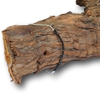 Armbandje zwarte Spinel zilver Armbandje zwarte Spinel zilver