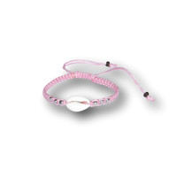 Armbandje cowrie shell roze Armbandje cowrie shell roze