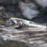 Zilveren edelsteen armband Vanida Amethist Zilveren edelsteen armband Vanida Amethist
