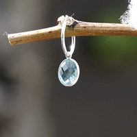 Edelsteen oorbedel Blue Topaz Edelsteen oorbedel Blue Topaz