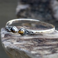 Zilveren edelsteen armband Vanida Tiger eye Zilveren edelsteen armband Vanida Tiger eye