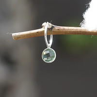 Edelsteen oorbedel Green Amethist Edelsteen oorbedel Green Amethist