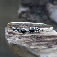 Zilveren edelsteen armband Vanida Black Onyx Zilveren edelsteen armband Vanida Black Onyx
