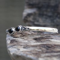 Zilveren edelsteen armband Vanida Black Onyx Zilveren edelsteen armband Vanida Black Onyx