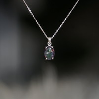 Zilveren edelsteen hanger Mystic Topaz Quartz Zilveren edelsteen hanger Mystic Topaz Quartz