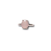 Zilveren edelsteen ring Rozenkwarts Zilveren edelsteen ring Rozenkwarts