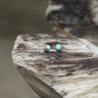 Zilveren oorknopjes Turquoise Zilveren oorknopjes Turquoise