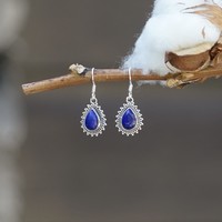 Zilveren oorbellen Lapis lazuli Zilveren oorbellen Lapis lazuli