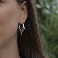 Zilveren oorbellen Mika Blue Zilveren oorbellen Mika Blue