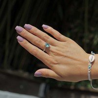 Zilveren edelsteen ring Blue Topaz Zilveren edelsteen ring Blue Topaz