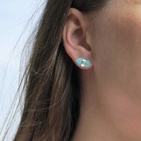 Oorknopjes Amazonite dubbeleinder Oorknopjes Amazonite dubbeleinder