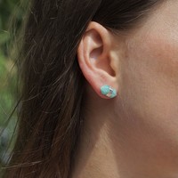 Oorknopjes Amazonite dubbeleinder Oorknopjes Amazonite dubbeleinder