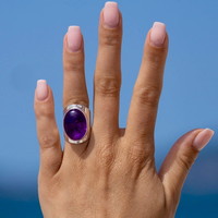 Zilveren ring Amethist Anello Zilveren ring Amethist Anello