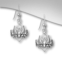 Zilveren Lotus oorbellen Zilveren Lotus oorbellen
