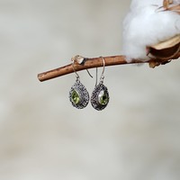 Zilveren Peridot oorbellen Zilveren Peridot oorbellen