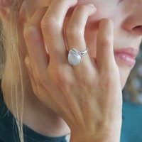 Zilveren ring Maansteen Moyava Zilveren ring Maansteen Moyava