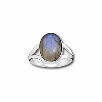 Zilveren ring Labradoriet Solitaire Zilveren ring Labradoriet Solitaire