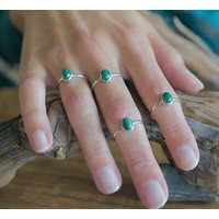 Edelsteen ring piccola Malachiet Edelsteen ring piccola Malachiet