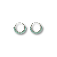 Zilveren oorringen Amazonite Zilveren oorringen Amazonite