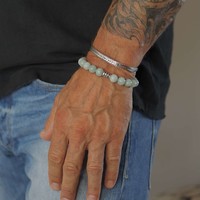 Zilveren heren armband flat Zilveren heren armband flat