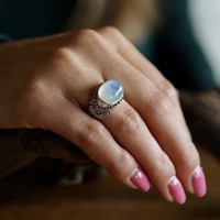 Zilveren Maansteen ring Neha Zilveren Maansteen ring Neha