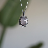 Zilveren hanger Rozenkwarts Ayra Zilveren hanger Rozenkwarts Ayra