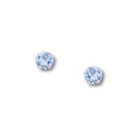 Zilveren oorknopjes Crystal lightblue Zilveren oorknopjes Crystal lightblue
