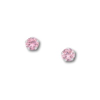Zilveren oorknopjes Crystal soft pink Zilveren oorknopjes Crystal soft pink