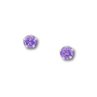 Zilveren oorknopjes Crystal purple Zilveren oorknopjes Crystal purple