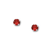 Zilveren oorknopjes Crystal red Zilveren oorknopjes Crystal red