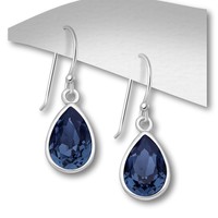 Zilveren oorbellen Crystal Montana blauw Zilveren oorbellen Crystal Montana blauw