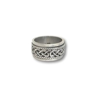 Zilveren brede spinning heren ring Zilveren brede spinning heren ring