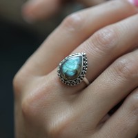 Zilveren ring Labradoriet Abha Zilveren ring Labradoriet Abha