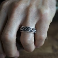 Zilveren brede spinning heren ring Andre Zilveren brede spinning heren ring Andre